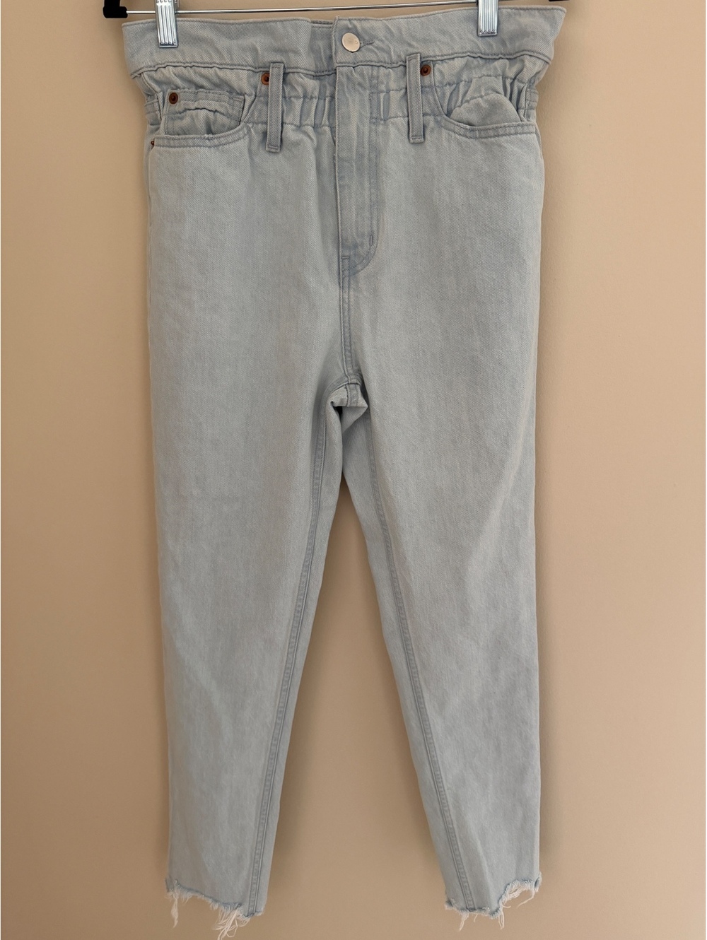 IRO 15/11/25 paper bag light wash denim